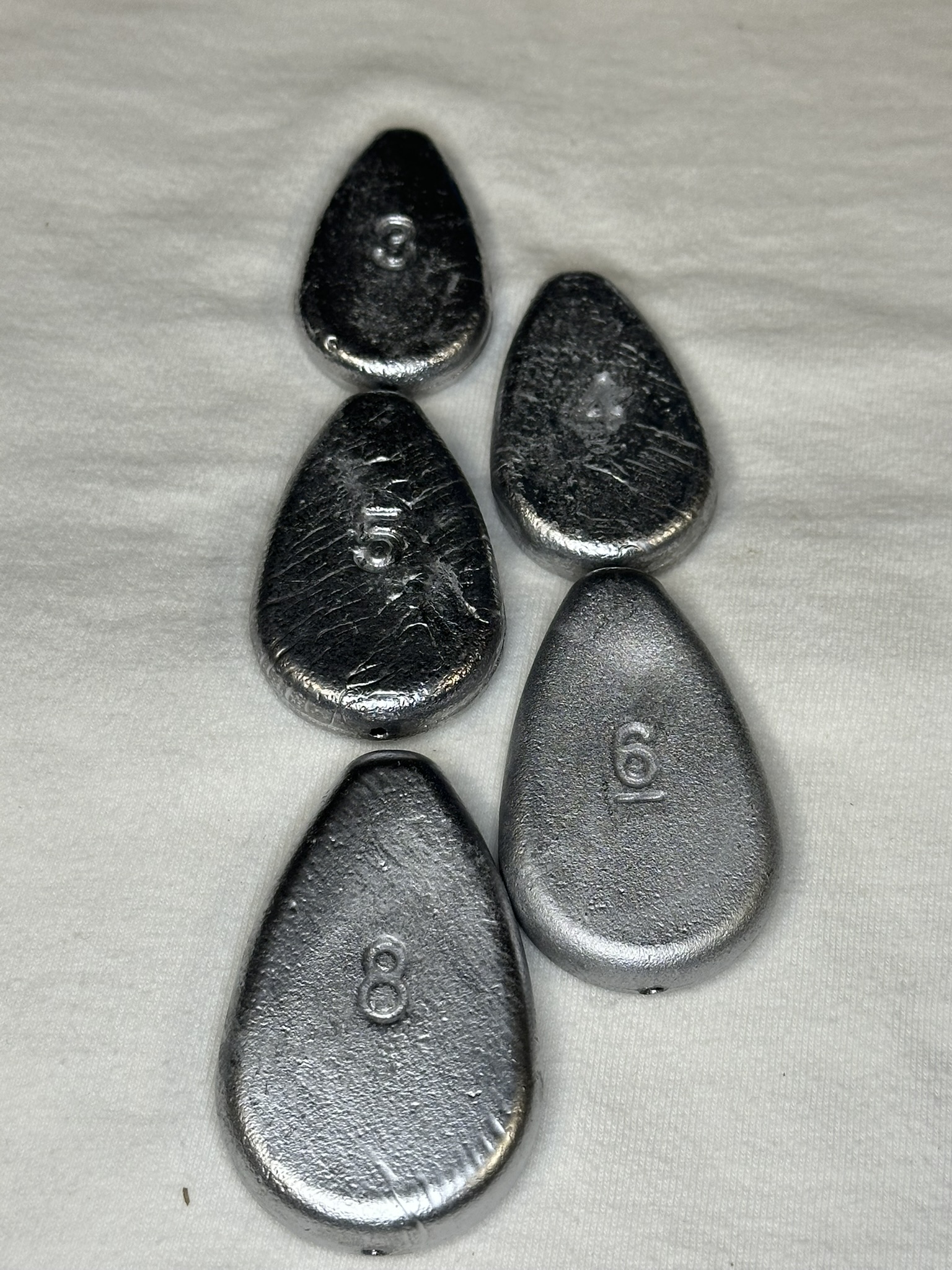 No Roll Sinkers 3 oz, 4 oz, 5 oz, 6 oz, 8 oz River Weights Catfish Surf Fishing