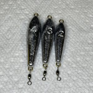 Trolling Sinker Torpedo Inline Weight 2 oz 3 oz 4 oz w/Swivel