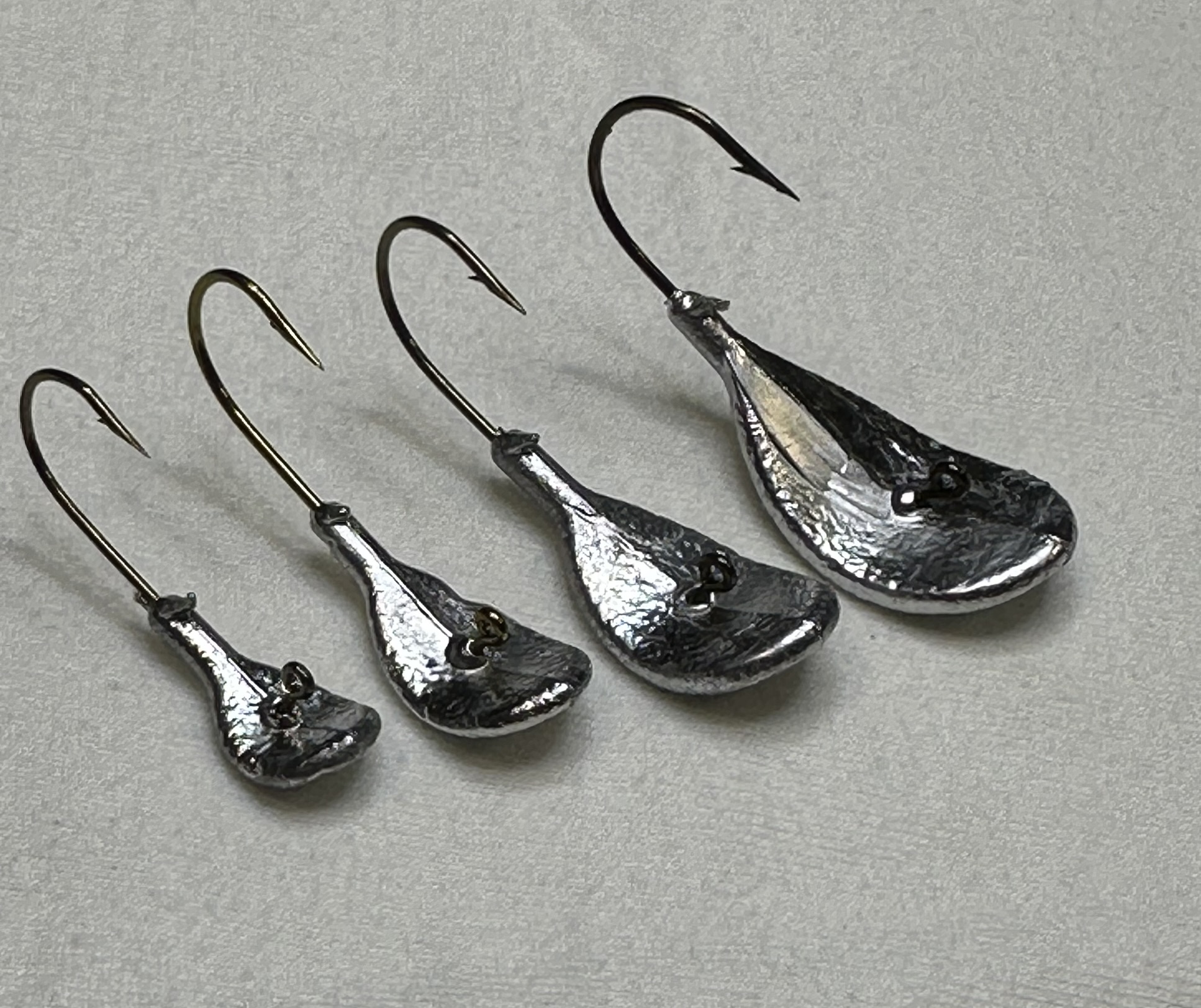 Wobble Head Jig Heads 1/16, 1/8, 1/4, 3/8 oz - Unpainted